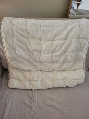 Restoration Hardware Velvet & Linen Tufted SHAM EURO